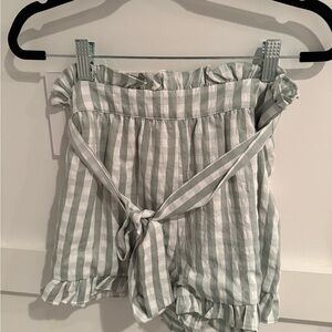 Lovers + Friends Checkered Ruffle Shorts